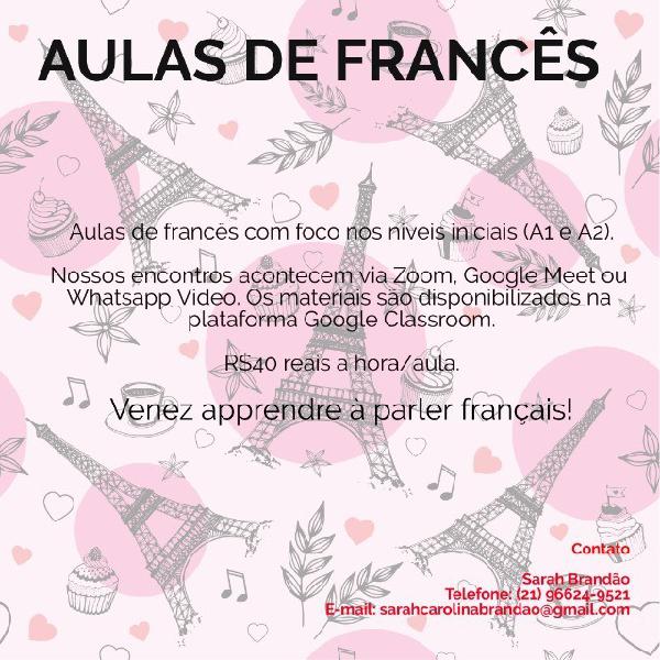 Aulas de Francês (R$40,00 hora/aula) - Francês, França,