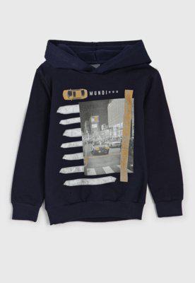 Blusa de moletom brandili mundi infantil estampada Blusa de moletom brandili mundi infantil estampada