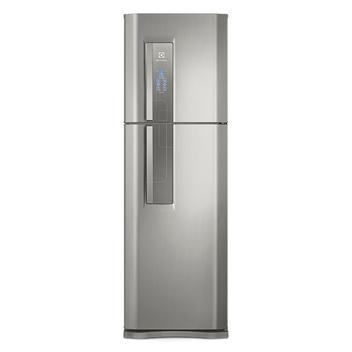 Geladeira/refrigerador top freezer cor inox 402l electrolux