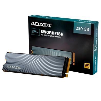 Ssd adata swordfish, 250gb, m.2 pcie, leituras: 1800mb/s e