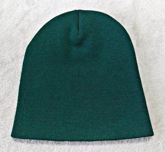 Gorro Touca de Lã Lisa Verde Musgo Unissex-Frio Inverno