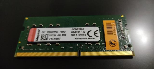 Memória para Notebook Kingston 8gb DDR4 2400Mhz