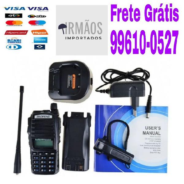 Rádio Comunicador 5w Bf Vhf /uhf/ Fm Dual Band Uv-82