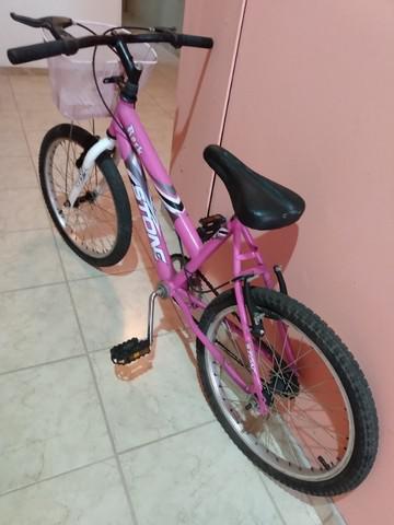 Bicicleta feminina rosa rock stone aro 20 - novissima