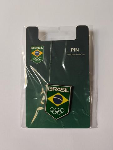 Pin Time Brasil Bandeira Jogos Olimpicos Rio 2016 Logo