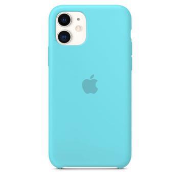 Kit capa case silicone cover iphone 11 verde água +