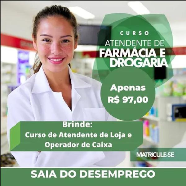 Curso Atendente de Farmácia EAD + Operador de Caixa +