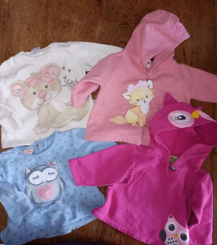 Lote 4 blusas de moleton bebê tam.m