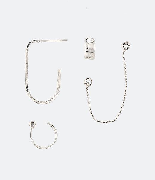 Kit 1 brinco fio e 3 piercings