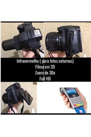 Maquina fotografica full hd 3d e infravermelho