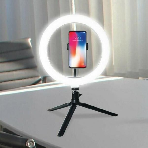 Ringlight tripé e suporte celular tiktok para selfie e