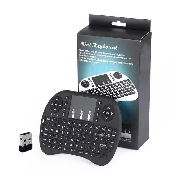 Mini teclado sem fio, controle para tv box, smart tv