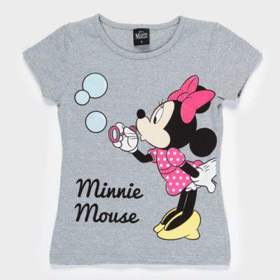 Blusa Infantil Cotton Menina Disney Minnie M Mescla