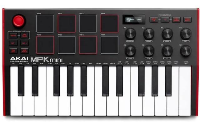 Akai mpk mini teclado controlador midi usb pads - usado