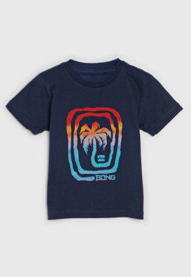 Camiseta billabong infantil estampada azul-marinho