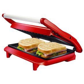 Grill & Sanduicheira 2 Em 1 Panini 850W Vermelho Chef Lenoxx