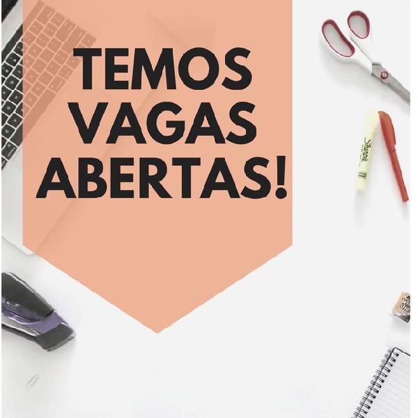 Há vagas para vendedora online