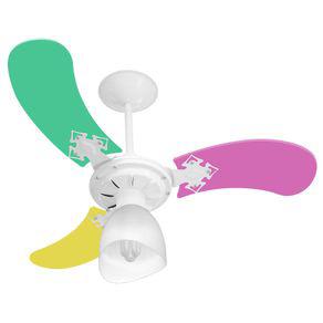 Ventilador De Teto Tricolor Br/Fem 110V+Controle Remoto.