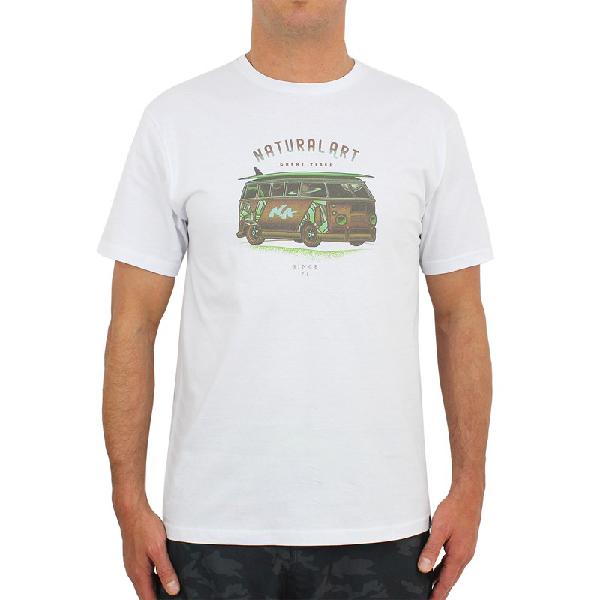 Camiseta Natural Art Surf House White - Surf Alive