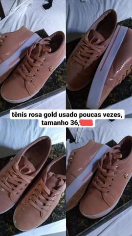 tenis rosa pouco usado