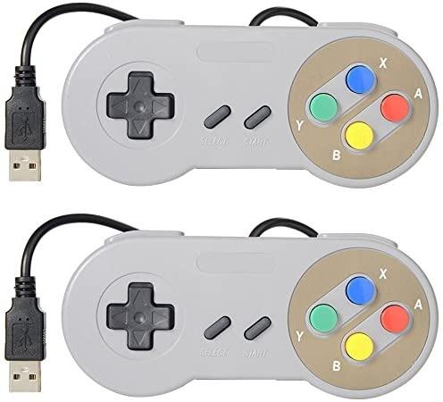 Kit 2 Controles Do Super Nintendo Snes Usb Retro