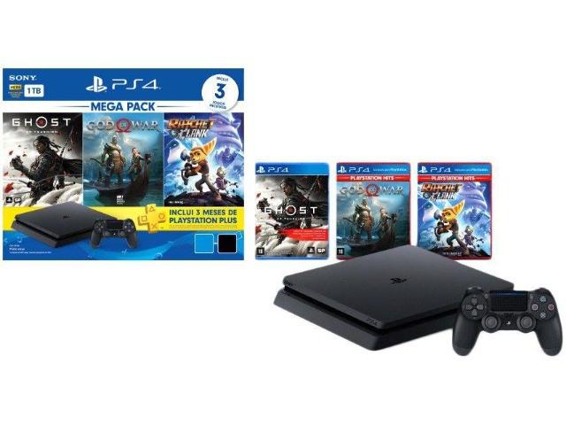 Playstation 4 mega pack v18 - 1tb - 1 controle