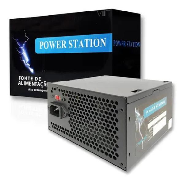 Fonte ATX Power Station PS-500 500W, Bivolt, Preto