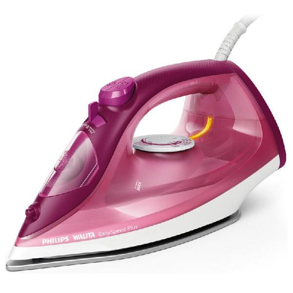 Ferro de passar philips a vapor easyspeed plus branco e rosa