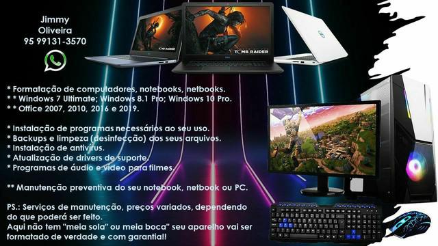 Formatação de computadores, notebooks e netbooks!