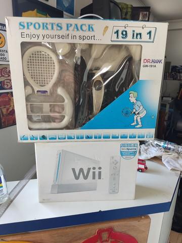 Nintendo Wii na caixa completo desblo.