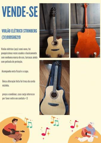 Violão elétrico aço strinberg