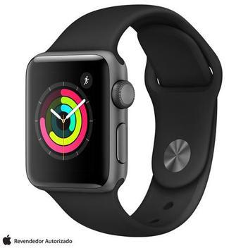 Apple watch sport cinza espacial com pulseira esportiva