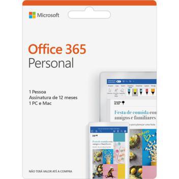 Microsoft office 365 personal pc/mac (box)assinatura anual -