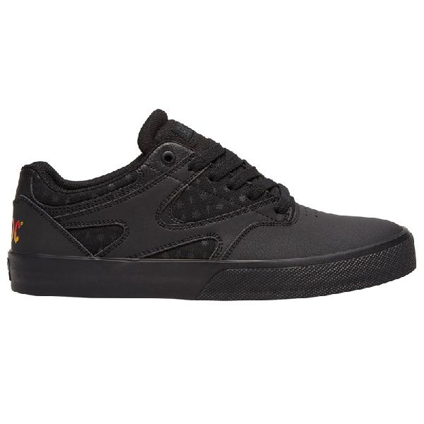 Tênis DC Shoes Kalis Vulc AC/DC Black Black Dark Grey -