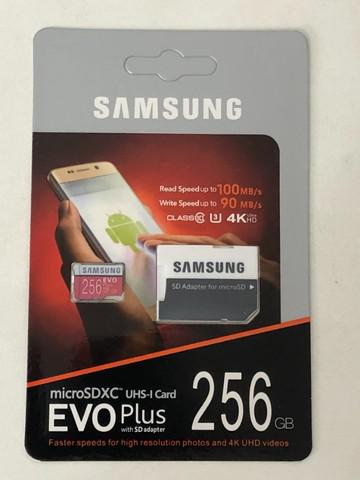 Cartão de memória Samsung Evo plus 256GB