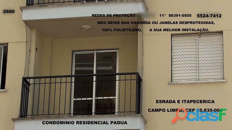 Redes de proteção no capão redondo, (11) 5541 8283