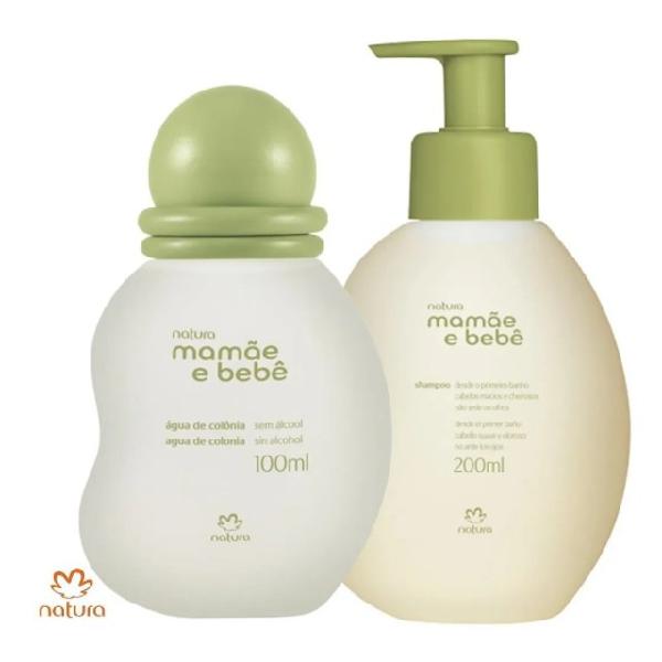 Colônia + shampoo mamãe e bebê natura