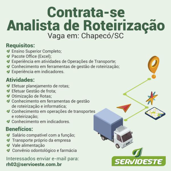 ANALISTA DE ROTEIRIZAÇÃO