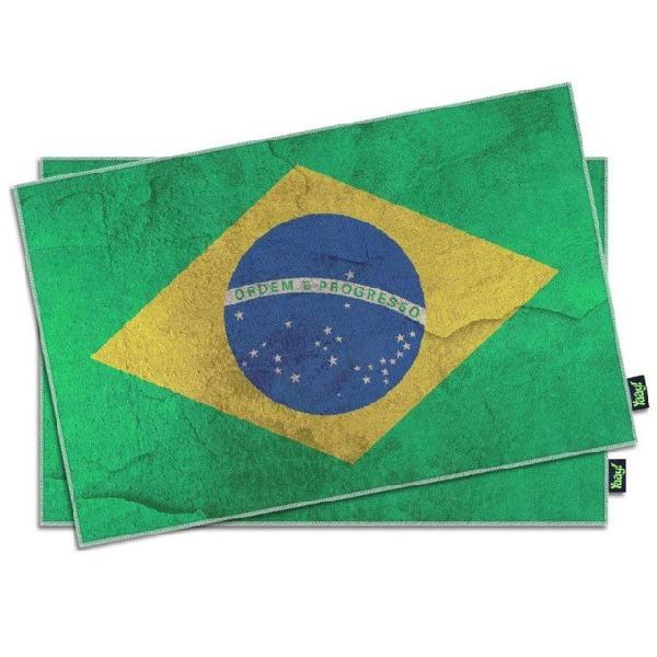 Jogo americano bandeira do brasil 2 peças