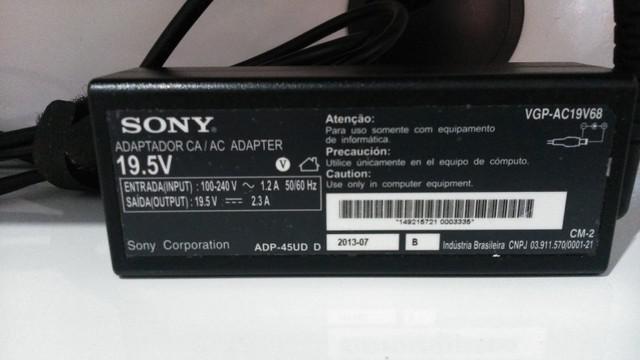 Fonte sony original notebook sony vaio vgp-ac19v68 seminova