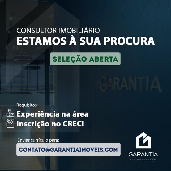 Vaga para consultoria imobiliária