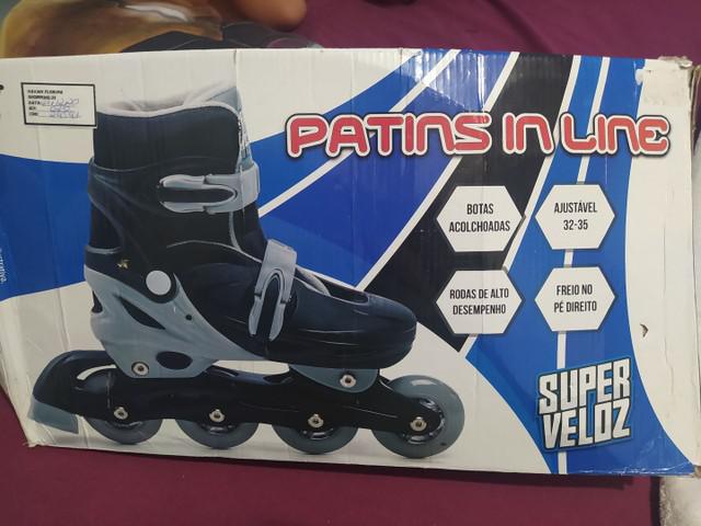 Patins in line infantil ajustavel 32 ao 35