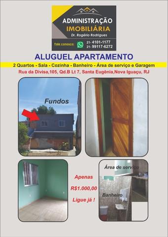 Aluga Apto. Sobrado 2 quartos - Santa Eugênia, N. Iguaçu,