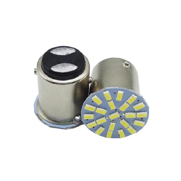 Kit 10 lampadas luz ré 2 polos 22 led 1157 lampada