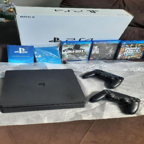 Playstation 4 Slim - 500GB - Pouco Usado