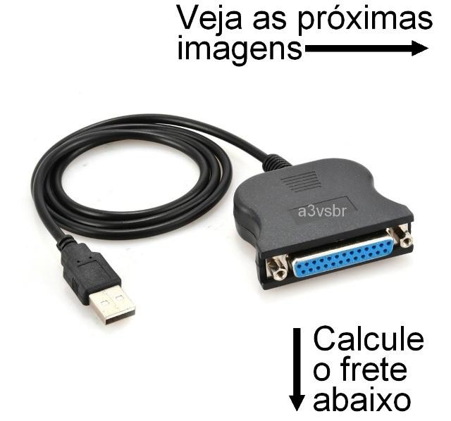 Cabo conversor usb pra serial db 25 fêmea impressora