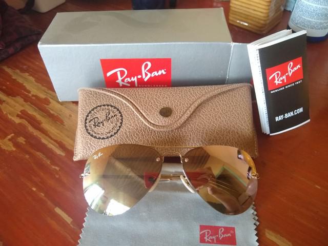 culos Rayban dourado espelhado