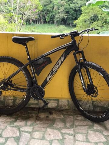 Bicicleta aro 29 alumínio mtb 24m ksw modelo freio disco