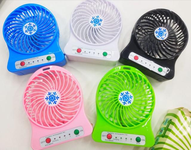 Mini Ventilador Recarregável Usb Portátil Com 3