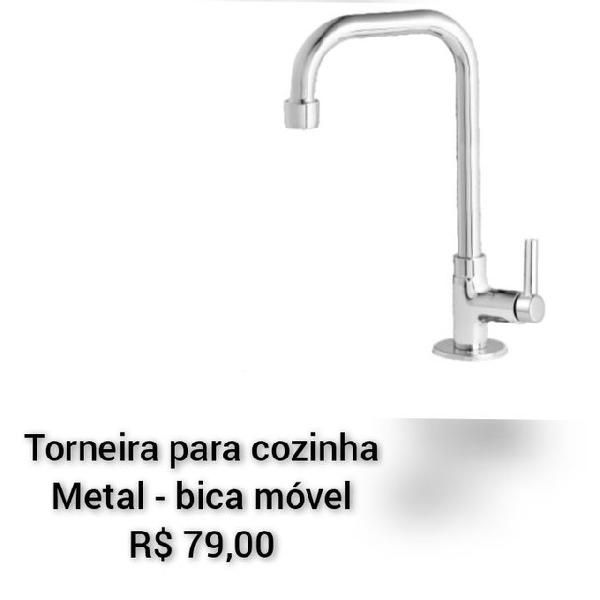 Torneira para cozinha em metal